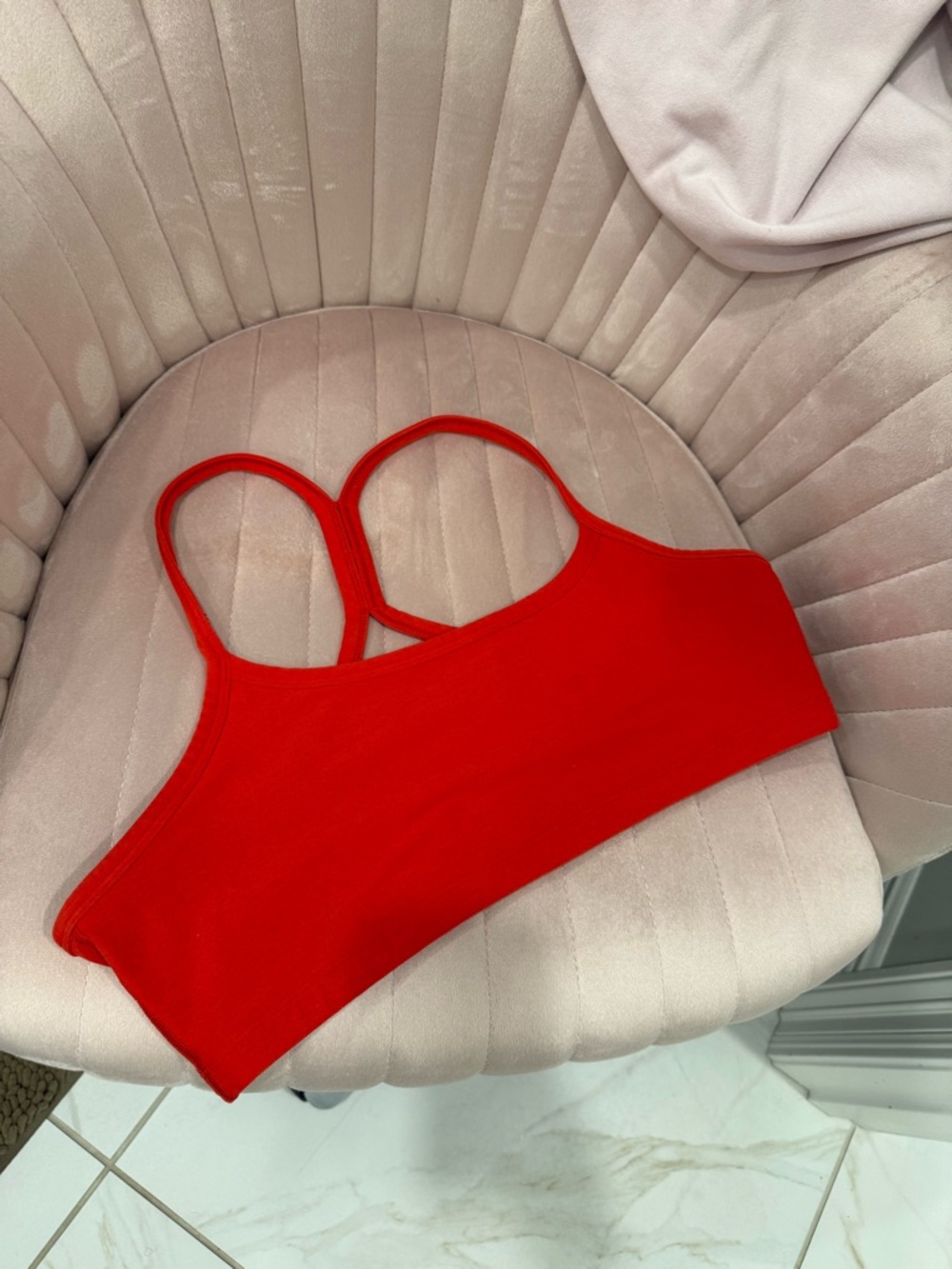Beyond Yoga Red Double-Strap Sports Bralette